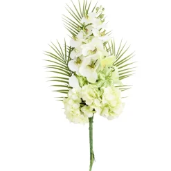 Composition florale artificielle à poser orchidées jaunes 50x20xH85cm