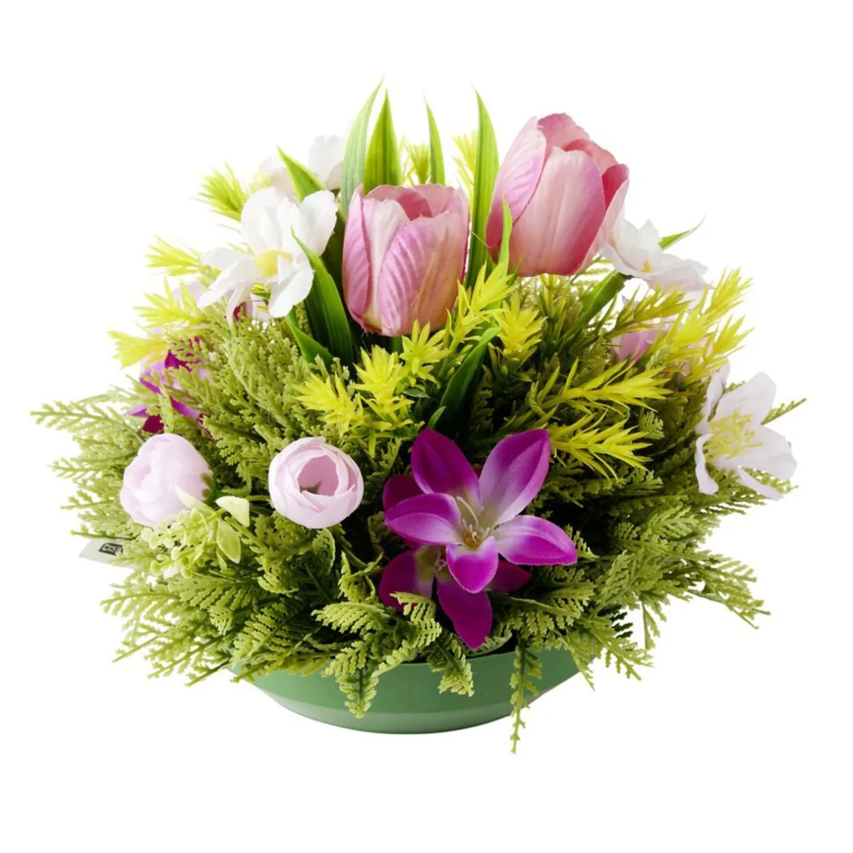 Composition florale artificielle multifleur violette boule Ø27xH21cm < Gifi Hot