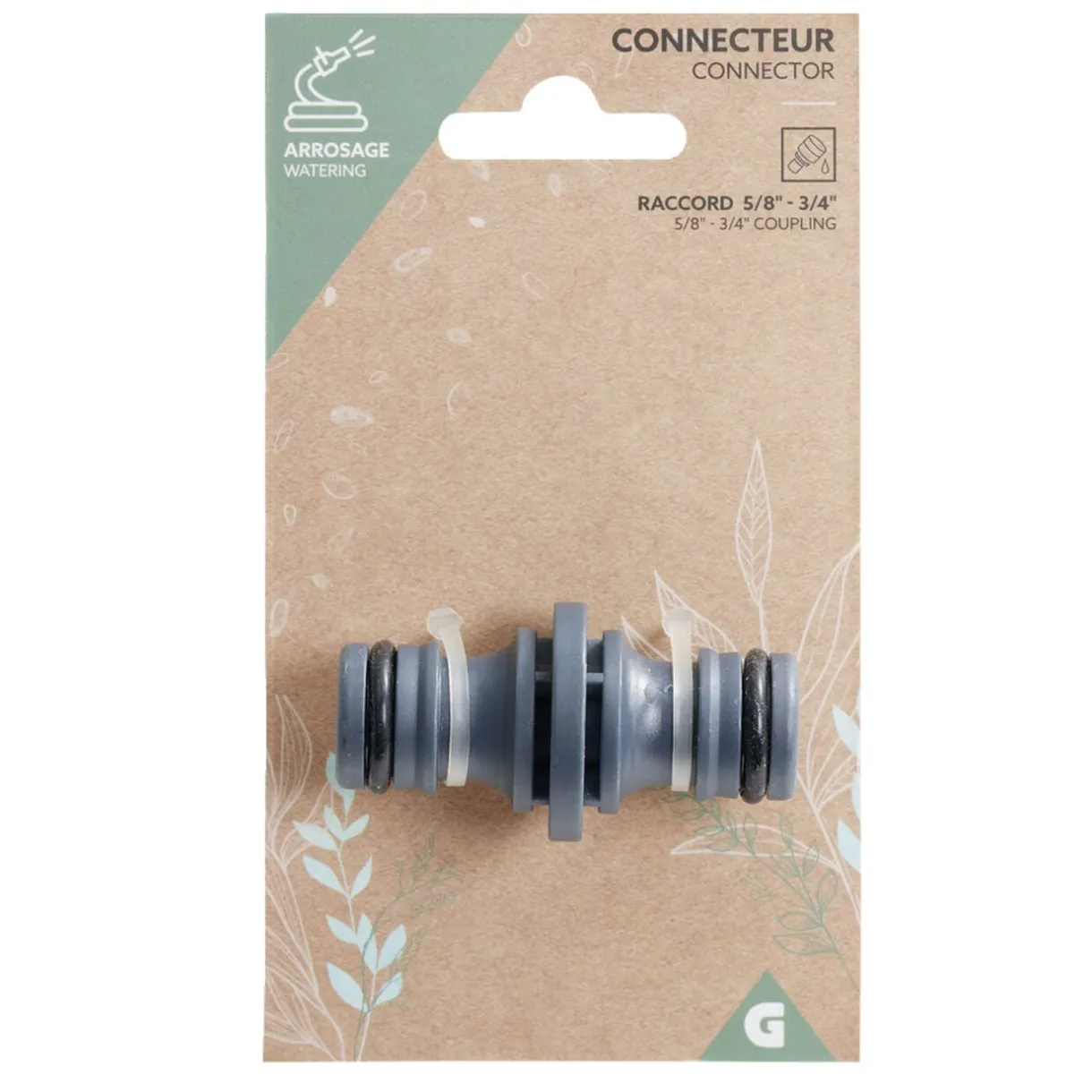 Connecteur pour tuyau 2 pièces raccord 5/8" et 3/4" < Gifi Best