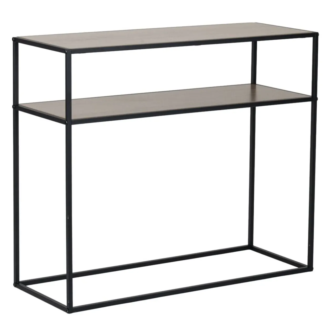 Console métal et Bois Luffi 2 niveaux 80x30xH68,5cm