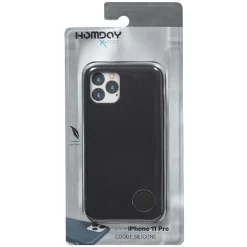 Coque Soft touch noire silicone pour Iphone 11 Pro < Gifi Best