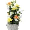 Coquillage en ciment statuette ange fleur artificielle orange et blanc < Gifi Clearance