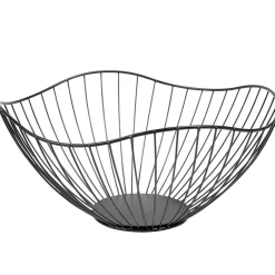 Corbeille à fruit en métal noir Ø26,5xH11cm < Gifi Outlet