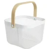 Corbeille à fruit métal mesh blanc et anse bambou < Gifi Best