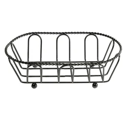 Corbeille à fruit ovale en métal noir 14x7xH5,2cm < Gifi Online