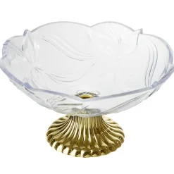 Corbeille à fruit plastique pied doré Ø24xH13cm < Gifi Outlet