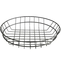Corbeille à fruit ronde en métal noir Ø25xH4cm
