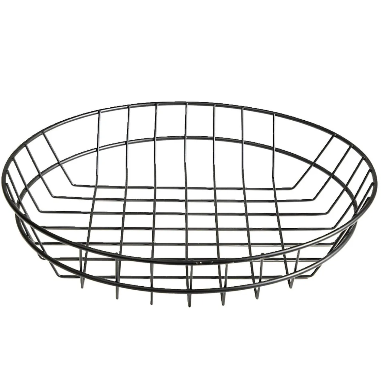Corbeille à fruit ronde en métal noir Ø25xH4cm