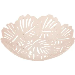 Corbeille à fruits design feuilles vert rose ou beige