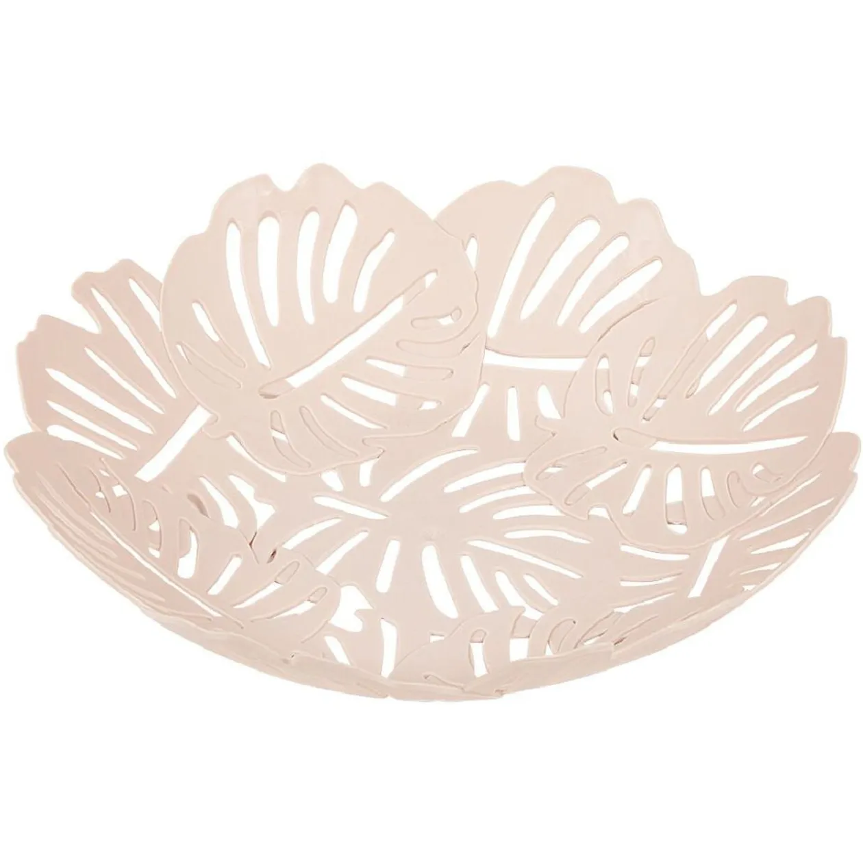 Corbeille à fruits design feuilles vert rose ou beige