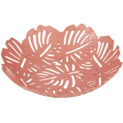 Corbeille à fruits design feuilles vert rose ou beige
