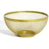 Corbeille à fruits en métal maillage doré Ø26xH13cm < Gifi Discount