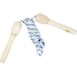 Corde à sauter avec poignées en bois