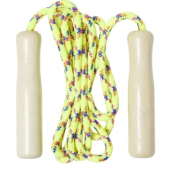 Corde à sauter jaune avec poignées bois L200cm < Gifi Hot