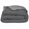 Couette légère 2 personnes bicolore gris 220x240cm < Gifi Online