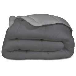 Couette légère 2 personnes bicolore gris 220x240cm < Gifi Online