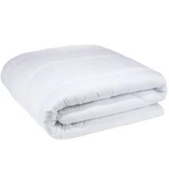Couette tempérée 1 personne lavable à 95°C polyester blanc 140x200cm