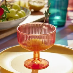 Coupe de glace sur pied 300ml plastique orange