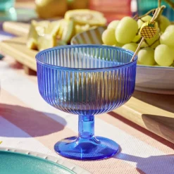 Coupe de glace sur pied 300ml plastique bleu < Gifi New