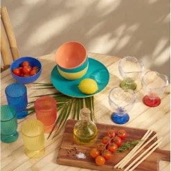 Coupe à glace 26cl forme tulipe verre transparent et socle coloré (3 modèles) < Gifi Clearance