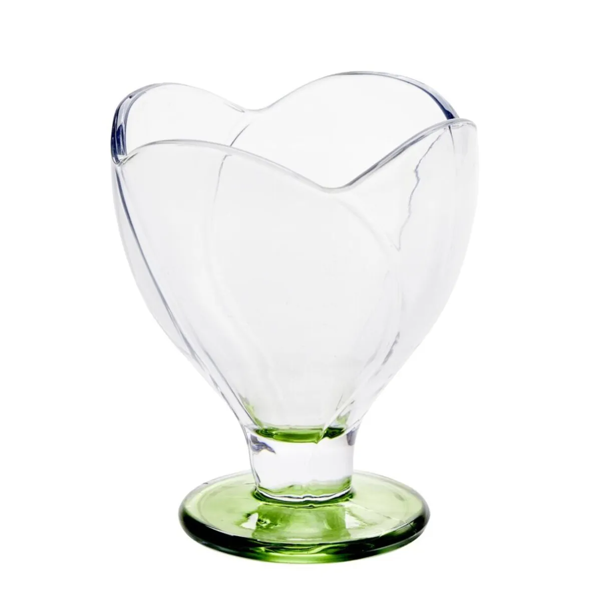 Coupe à glace 26cl forme tulipe verre transparent et socle coloré (3 modèles) < Gifi Clearance