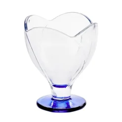 Coupe à glace 26cl forme tulipe verre transparent et socle coloré (3 modèles) < Gifi Clearance