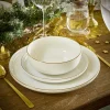 Coupelle Oslo faïence blanche avec bord doré Ø20cm
