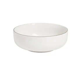 Coupelle Oslo faïence blanche avec bord doré Ø20cm