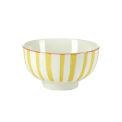 Coupelle porcelaine "Ciao Bella" blanche et jaune Ø11,5cm