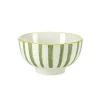 Coupelle porcelaine "Dolce Vita" blanche et verte 320ml Ø11,5cm