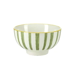 Coupelle porcelaine "Dolce Vita" blanche et verte 320ml Ø11,5cm