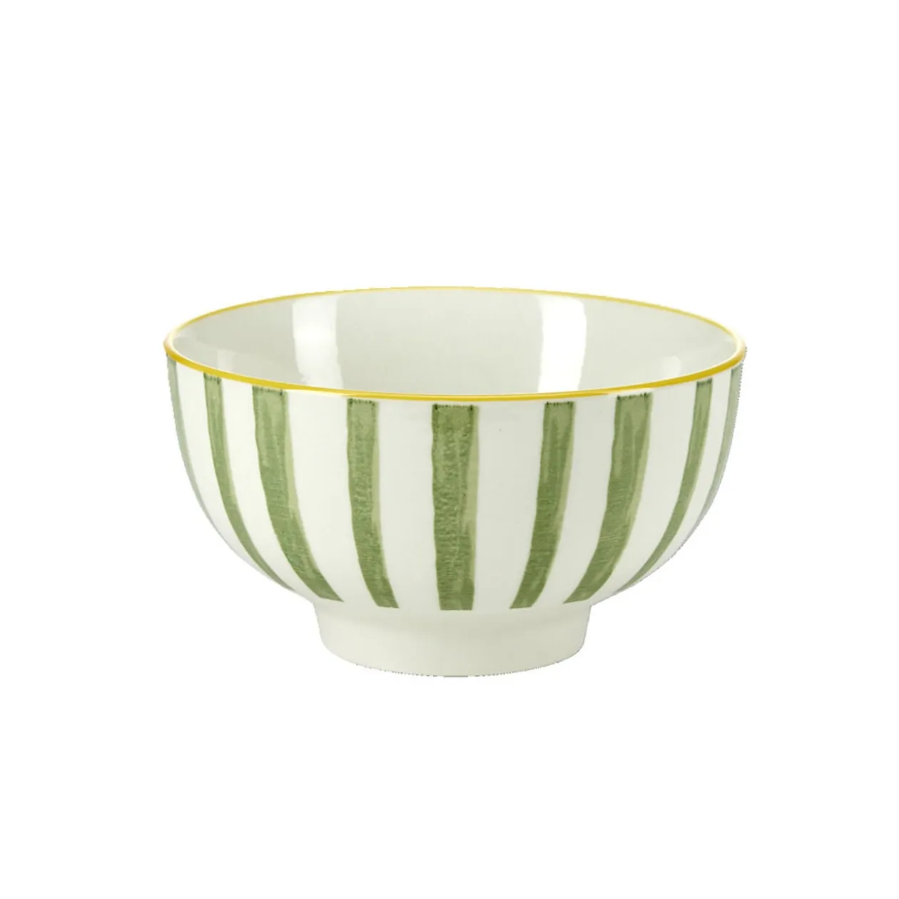 Coupelle porcelaine "Dolce Vita" blanche et verte 320ml Ø11,5cm