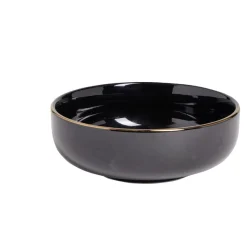 Coupelle ronde Oslo faïence noir Ø15xH10cm