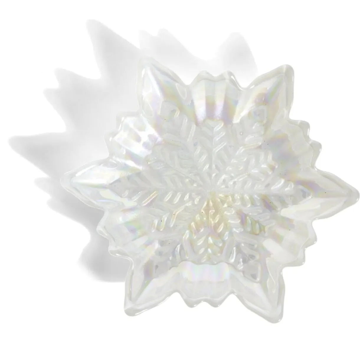 Coupelle verre flocon blanc irisé < Gifi Clearance