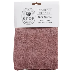 Coupon tissu coton éponge 50x70cm rose < Gifi