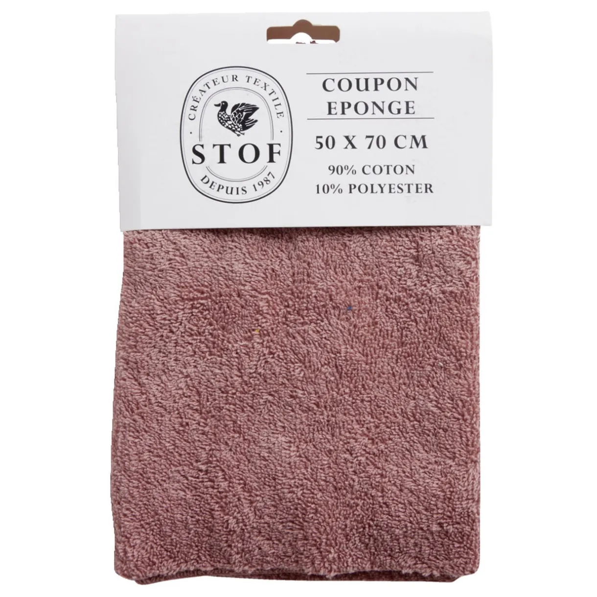 Coupon tissu coton éponge 50x70cm rose < Gifi