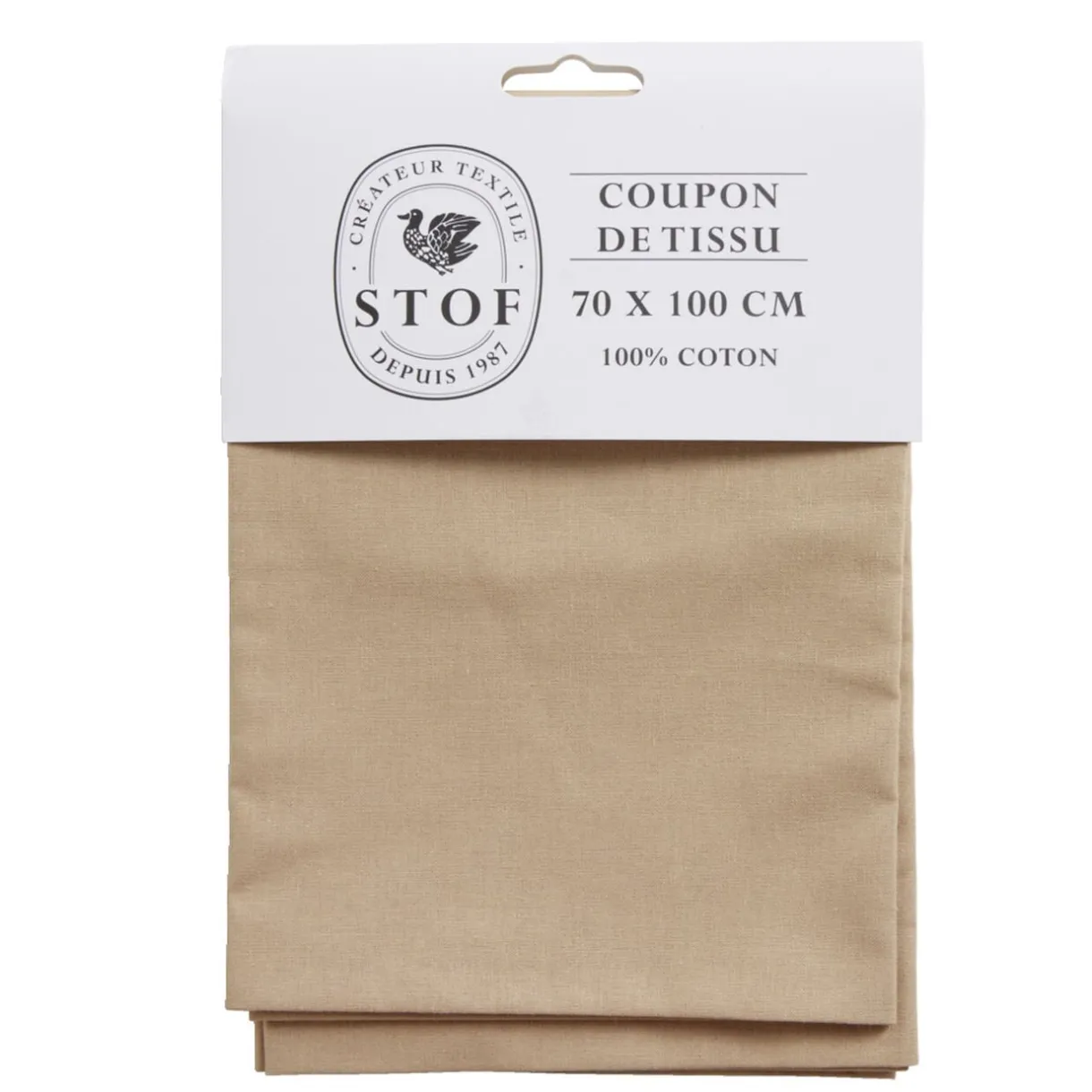 Coupon tissu coton 70x100cm beige < Gifi New