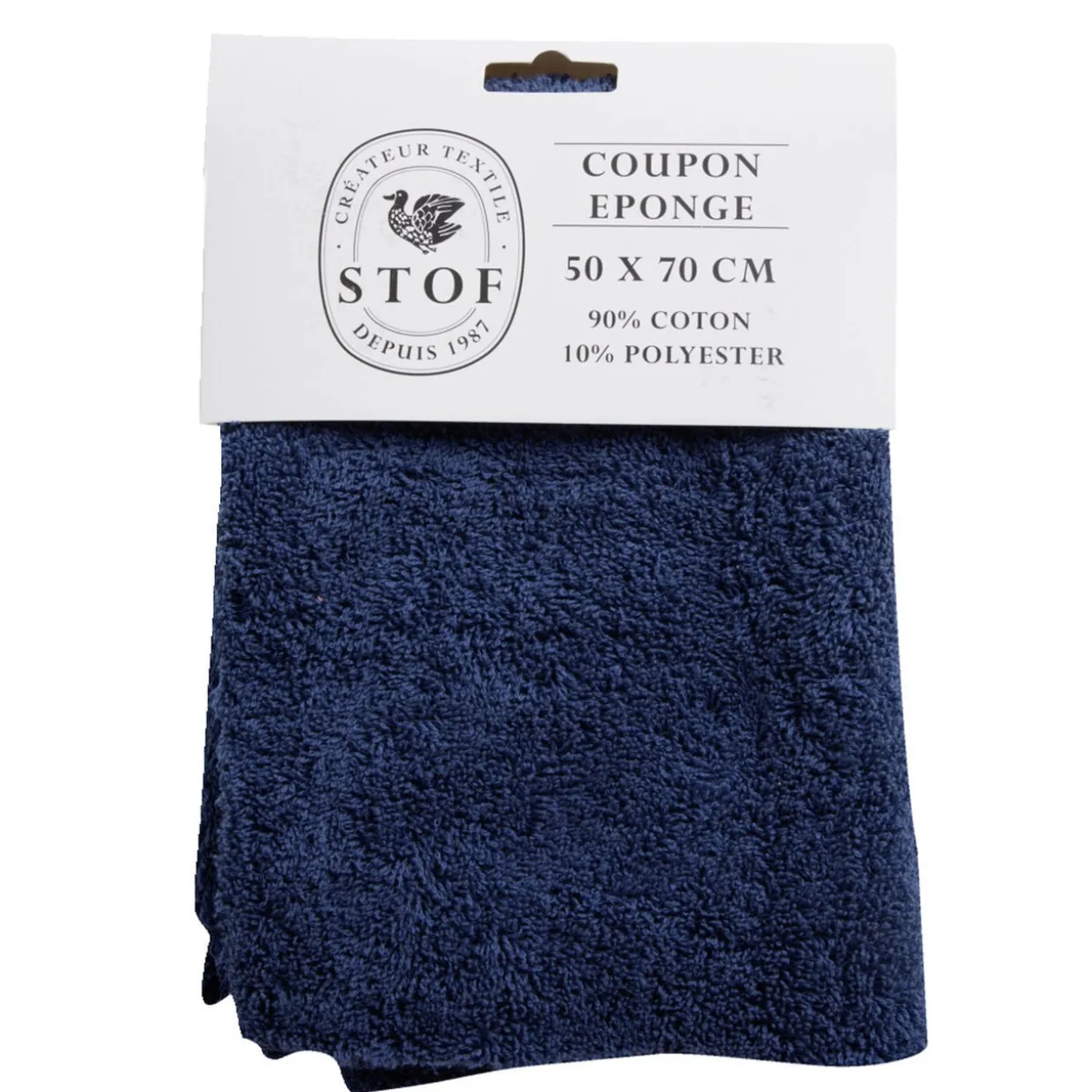 Coupon tissu coton 50x70cm bleu marine