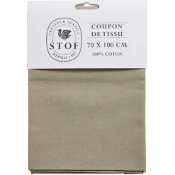 Coupon tissu coton 70x100cm brun