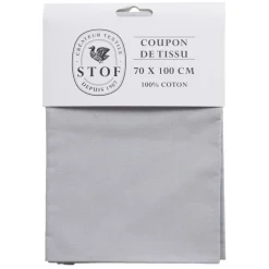 Coupon tissu coton 70x100cm gris perle