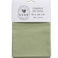 Coupon tissu coton 70x100cm vert