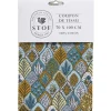 Coupon tissu imprimé Herboriste 70x100cm coton jaune moutarde < Gifi Discount