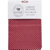 Coupon tissu imprimé pois 70x100cm coton rouge et blanc