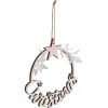 Couronne Christmas en bois blanc Ø15cm < Gifi Outlet