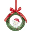 Couronne de Noël avec animal à suspendre Ø7cm (2 modèles) < Gifi Outlet