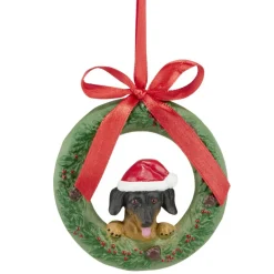 Couronne de Noël avec animal à suspendre Ø7cm (2 modèles) < Gifi Outlet
