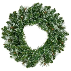 Couronne de Noël sapin floquée neige