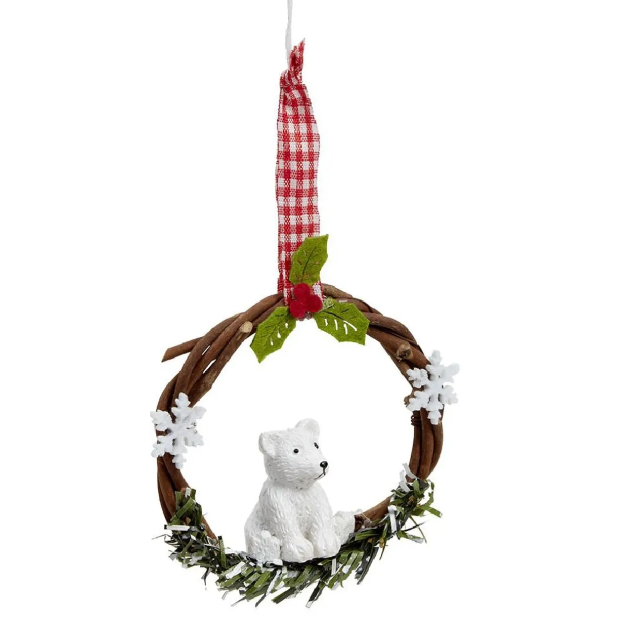 Couronne en bois à suspendre Noël < Gifi New