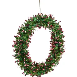 Couronne Noël artificielle vert/doré ou vert/rouge Ø30cm