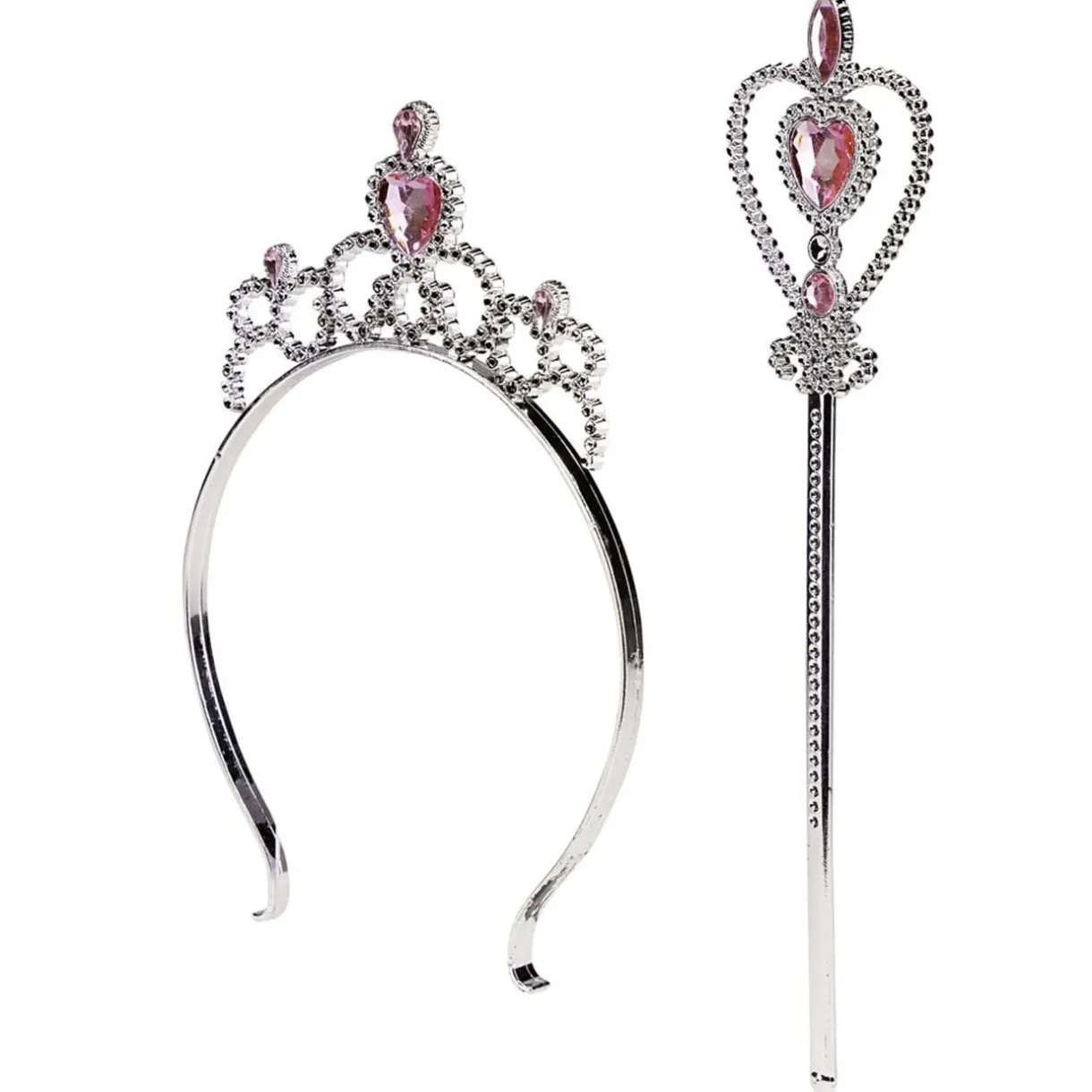 Couronne princesse et baguette magique gris argenté et bleu < Gifi Discount